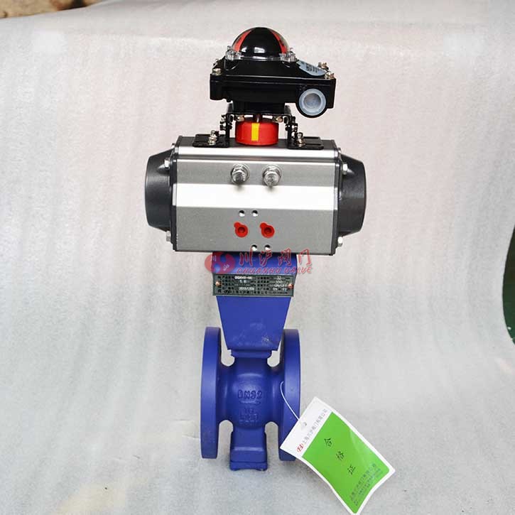 氣動V型球閥實(shí)物圖