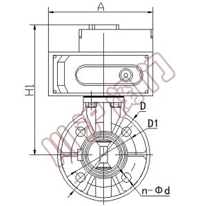 電動塑料蝶閥 結(jié)構圖